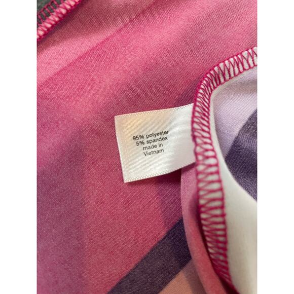 Lane Bryant Size 18/20 Colorful Cold Shoulder Maxi Dress Blue Pink Purple - Picture 4 of 6